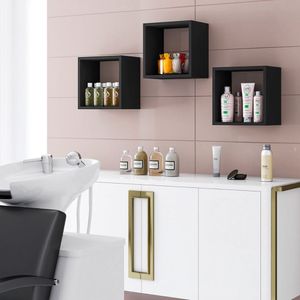 Kit 03 Nicho Decorativo Quarto Sala Recepção Salão De Beleza Preto