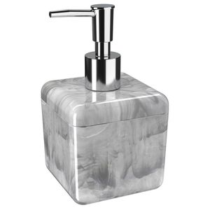 Porta Sabonete Líquido Coza Cube 20878-0480 Cinza Com Branco