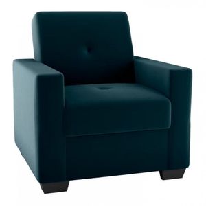 Poltrona Lavínia Matrix Em Tecido Suede Com Apoio Para Braço Pérola
