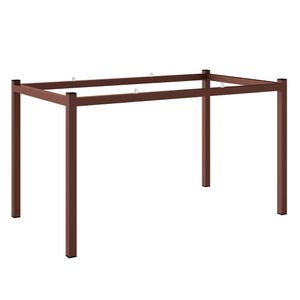 Base De Mesa Retangular Fabone Alexa Para Tampo De Vidro Cobre