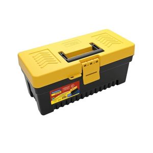 Caixa Plástica Para Ferramentas 13 Preto Com Amarelo