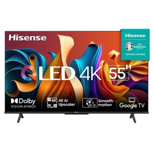 Smart Tv 55 Hisense Ultra Hd 4k Qled Q6n Com Google Tv Preto Bivolt