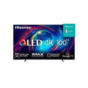 Smart Tv 100 Polegadas Hisense Ultra Hd 4k Qled Google Tv Preto Bivolt