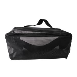Necessaire De Tela Com Divisória Leve E Organizada Miss Frandy Preta