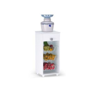 Balcão Fruteira 01 Gaveta Monalisa - Ajl Móveis Branco