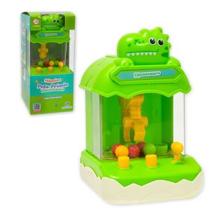 Mini Máquina De Bola Pega Premio Jogo Com Garra Divertido Dino Verde