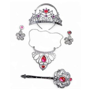 Kit Fantasia Infantil Princesa Coroa Varinha E Acessórios Joia Coração