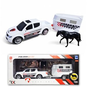 Carrinho Caminhonete Pickup Cavalaria Policia Carreta Cavalo