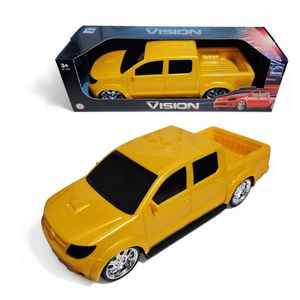 Carrinho Caminhonete Pick-up Vision Tuning Carro Grande Top Amarela