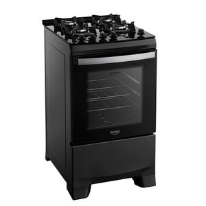 Fogão A Gás 4 Bocas Dako Novo Supreme Glass Mesa De Vidro Preto - Bivolt