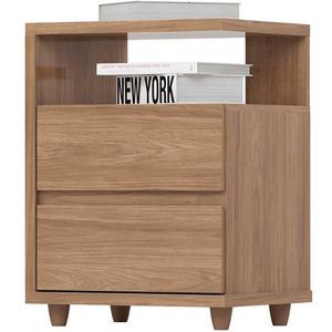 Mesa De Cabeceira 2 Gavetas 48 Cm Campeche Jequitiba Henn