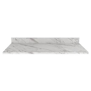 Tampo Para Balcão 120 Cm Cz3117 Marmore Branco Tecno Mobili Marmore Branco