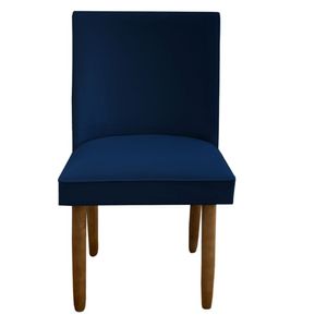 Cadeira Para Sala De Jantar Tóquio Pés Palito Suede Azul Marinho D'classe Decor