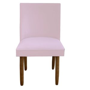 Cadeira Para Sala De Jantar Tóquio Pés Palito Suede Rosa Bebê D'classe Decor
