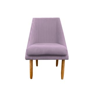 Cadeira Para Sala De Jantar Ana Pés Palito Suede Rosa Bebê D'classe Decor