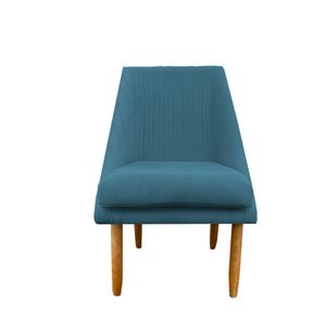 Cadeira Para Sala De Jantar Ana Pés Palito Suede Azul Tiffany D'classe Decor