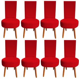 Kit 08 Cadeiras De Jantar Lisboa Sued Vermelho D'classe Decor