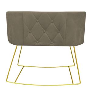 Mini Berço Aconchego Com Balanço Suede Marrom Rato D'classe Decor