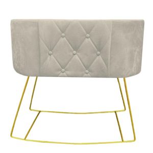 Mini Berço Aconchego Com Balanço Suede Bege D'classe Decor