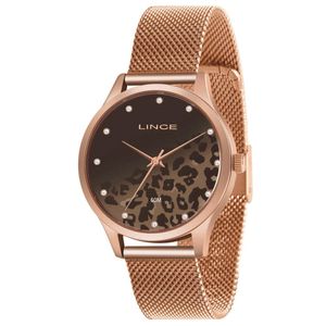 Relógio Lince Feminino Rosê Onça Esteira Lrr4716l Q1rx