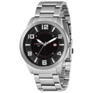 Relógio Lince Masculino Prata Preto Mrm4695l P2sx