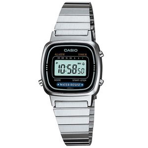 Relógio Casio Vintage Feminino Digital Prateado La670wa-1df