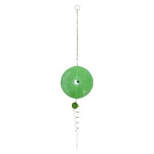 Sino De Vento Giratório Decorativo Jardim Bola Zen Verde Nkd