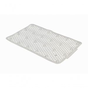 Tapete De Plástico Flexível Para área Molhada 50 X 32cm Branco 1