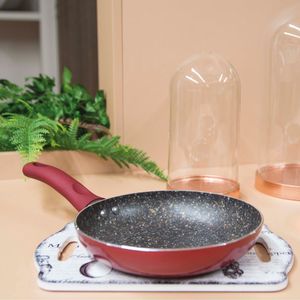 Frigideira Antiaderente Revestida Em Granito Vermelha ø24cm