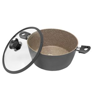 Caçarola Antiaderente 6,6l A Indução Revestida Em Granito ø28cm