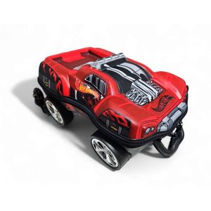 Mochila 3d Com 3 Rodinhas Carrinho Hot Wheels Red Dawgzilla