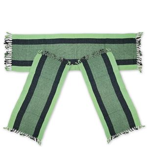 Jogo Passadeira Cozinha Lavanderia Kit 3 Pçs Tear 3 Peças Verde Limão