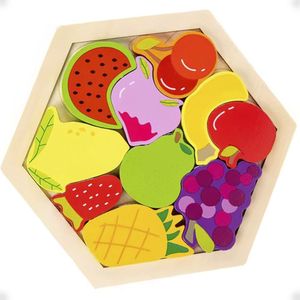Quebra Cabeça Em Madeira Frutas Montessori Infantil