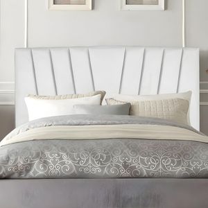 Cabeceira Casal Queen Size Cama Estofada 160 Cm Lile Corino Branco
