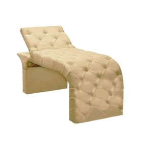 Maca Estofada Estética Cílios Regulável Spa Suede Juliette Bege