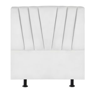Cabeceira Estofada Cama Box Solteiro 100 Cm Ariel Suede Branco