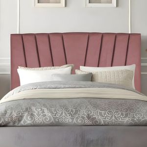 Cabeceira Solteiro Cama Box Estofada 90 Cm Lile Veludo Rosé