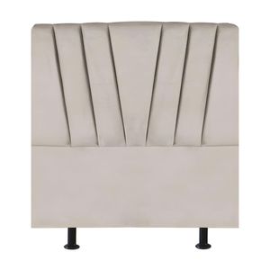 Cabeceira Estofada De Cama Casal Box 140 Cm Ariel Corino Bege