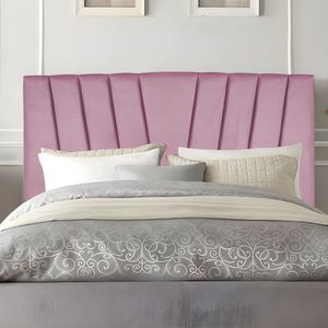 Cabeceira Solteiro Cama Box Estofada 90 Cm Lile Suede Rosa