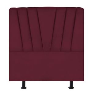 Cabeceira Estofada De Cama Casal Box 140 Cm Ariel Suede Bordô