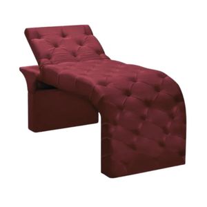 Maca Estofada Estética Cílios Regulável Spa Suede Juliette Bordô