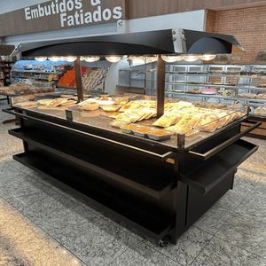 Mesa Aquecida Self Service Suprema Ef272 Frilux Mesa Térmica Preta 220V