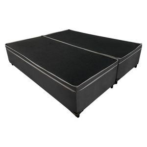 Base Cama Box Bau Articulado Queen 1,98x1,58x0,40 Suede E Cinza