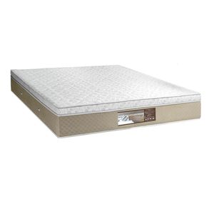 Colchão King Sensy Euro Pilow Molas Ensacadas 2,03x1,93x0,32 Branco E Bege