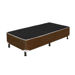 Base Cama Box Solteiro 1,88 X 0,78 X 0,42 Suede Marrom