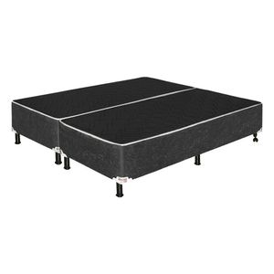 Base Cama Box King 2,03 X 1,93 X 0,42 Suede Cinza