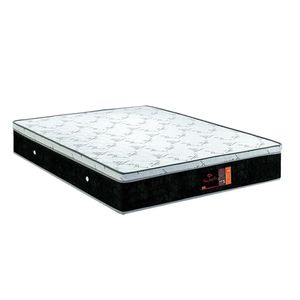 Colchão Casal Confort Flex Molas Ensacadas 1,88x1,38x0,25 Branco E Preto