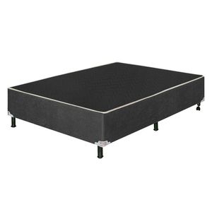 Base Cama Box Casal 1,88 X 1,28 X 0,42 Suede Cinza