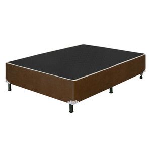 Base Cama Box Casal 1,88 X 1,38 X 0,42 Suede Marrom
