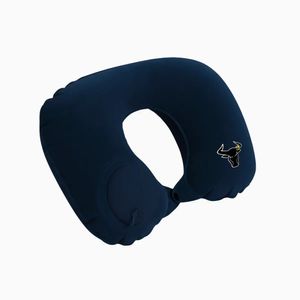 Travesseiro Almofada De Pescoço Inflável E Portátil - Azul E